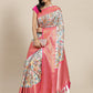 Multicolor Art Silk Digital Print Floral Saree with Unstitched Blouse - Hiral Fashion | Swadesiicart