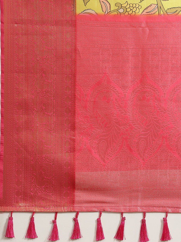 Green Art Silk Digital Print Floral Saree with Unstitched Blouse - Hiral Fashion | Swadesiicart