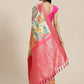 Off White Art Silk Digital Print Floral Saree with Unstitched Blouse - Hiral Fashion | Swadesiicart
