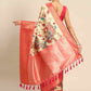Beige Art Silk Printed Kalamkari Saree with Unstitched Blouse - Hiral Fashion | Swadesiicart