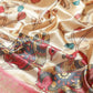 Beige Art Silk Printed Kalamkari Saree with Unstitched Blouse - Hiral Fashion | Swadesiicart