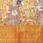 Gray Art Silk Printed Kalamkari Saree with Unstitched Blouse - Hiral Fashion | Swadesiicart