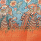 Multicolor Art Silk Printed Kalamkari Saree with Unstitched Blouse - Hiral Fashion | Swadesiicart