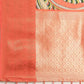 Navy Blue Art Silk Printed Kalamkari Saree with Unstitched Blouse - Hiral Fashion | Swadesiicart