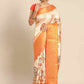 Peach Art Silk Printed Kalamkari Saree with Unstitched Blouse - Hiral Fashion | Swadesiicart