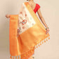 Peach Art Silk Printed Kalamkari Saree with Unstitched Blouse - Hiral Fashion | Swadesiicart