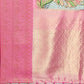 Blue Art Silk Printed Kalamkari Saree with Unstitched Blouse - Hiral Fashion | Swadesiicart