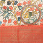 White Art Silk Printed Kalamkari Saree with Unstitched Blouse - Hiral Fashion | Swadesiicart
