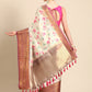 Beige Pure Silk Digital Print Floral Saree with Unstitched Blouse - Hiral Fashion | Swadesiicart