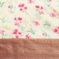 Beige Pure Silk Digital Print Floral Saree with Unstitched Blouse - Hiral Fashion | Swadesiicart