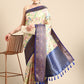 Multicolor Pure Silk Digital Print Floral Saree with Unstitched Blouse - Hiral Fashion | Swadesiicart