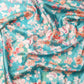 Turquoise Pure Silk Digital Print Floral Saree with Unstitched Blouse - Hiral Fashion | Swadesiicart