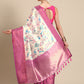 Off White Pure Silk Digital Print Floral Saree with Unstitched Blouse - Hiral Fashion | Swadesiicart