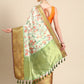 Green Pure Silk Digital Print Floral Saree with Unstitched Blouse - Hiral Fashion | Swadesiicart