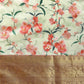 Green Pure Silk Digital Print Floral Saree with Unstitched Blouse - Hiral Fashion | Swadesiicart