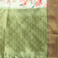 Green Pure Silk Digital Print Floral Saree with Unstitched Blouse - Hiral Fashion | Swadesiicart