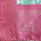 Turquoise Pure Silk Digital Print Floral Saree with Unstitched Blouse - Hiral Fashion | Swadesiicart
