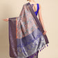 Brown Pure Silk Digital Print Floral Saree with Unstitched Blouse - Hiral Fashion | Swadesiicart