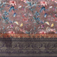 Brown Pure Silk Digital Print Floral Saree with Unstitched Blouse - Hiral Fashion | Swadesiicart