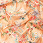 Peach Pure Silk Digital Print Floral Saree with Unstitched Blouse - Hiral Fashion | Swadesiicart