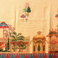 Hiral Fashion Beige Banarasi Art Silk Abstract Digital Printed Saree | Swadesiicart