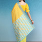 Multicolor Tusser Silk Digital Print Solid Saree with Unstitched Blouse - Hiral Fashion | Swadesiicart