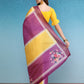 Yellow Tusser Silk Digital Print Solid Saree with Unstitched Blouse - Hiral Fashion | Swadesiicart