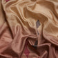 Peach Tusser Silk Digital Print Striped Saree with Unstitched Blouse - Hiral Fashion | Swadesiicart