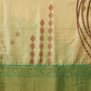 Multicolor Tusser Silk Digital Print Striped Saree with Unstitched Blouse - Hiral Fashion | Swadesiicart