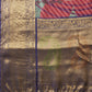 Multicolor Tusser Silk Digital Print Striped Saree with Unstitched Blouse - Hiral Fashion | Swadesiicart