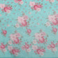 Turquoise Cotton Blend Digital Print Floral Saree with Unstitched Blouse - Hiral Fashion | Swadesiicart