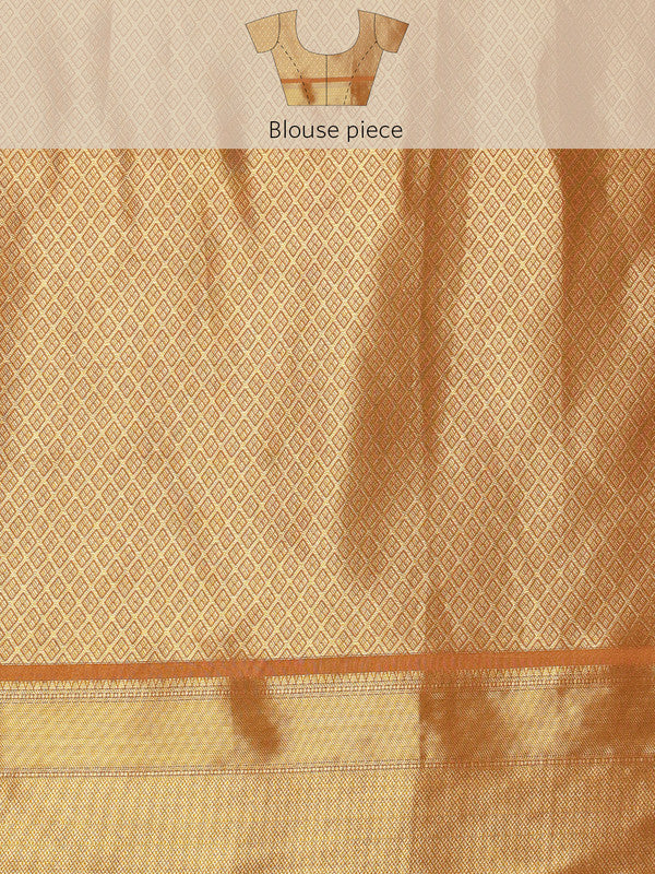 Blue Kanjeevaram Silk Digital Print Floral Saree with Unstitched Blouse - Hiral Fashion | Swadesiicart