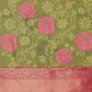 Olive Kanjeevaram Silk Digital Print Floral Saree with Unstitched Blouse - Hiral Fashion | Swadesiicart