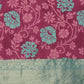 Pink Kanjeevaram Silk Digital Print Floral Saree with Unstitched Blouse - Hiral Fashion | Swadesiicart