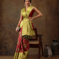 Red Kanjeevaram Silk Digital Print Floral Saree with Unstitched Blouse - Hiral Fashion | Swadesiicart