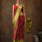 Red Kanjeevaram Silk Digital Print Floral Saree with Unstitched Blouse - Hiral Fashion | Swadesiicart