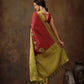 Red Kanjeevaram Silk Digital Print Floral Saree with Unstitched Blouse - Hiral Fashion | Swadesiicart