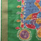 Hiral Fashion Green Ikkat Kotha Silk Floral Digital Print Saree | Swadesiicart