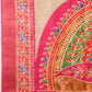 Hiral Fashion Beige Ikkat Kotha Silk Floral Digital Print Saree | Swadesiicart