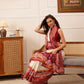 Hiral Fashion Off White Ikkat Kotha Silk Floral Digital Print Saree | Swadesiicart