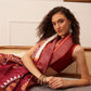 Hiral Fashion Off White Ikkat Kotha Silk Floral Digital Print Saree | Swadesiicart