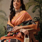 Hiral Fashion Black Banarasi Silk Blend Floral Digital Printed Saree | Swadesiicart