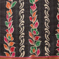 Hiral Fashion Black Banarasi Silk Blend Floral Digital Printed Saree | Swadesiicart