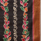 Hiral Fashion Black Banarasi Silk Blend Floral Digital Printed Saree | Swadesiicart
