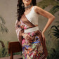 Hiral Fashion Multi Banarasi Silk Blend Floral Digital Printed Saree | Swadesiicart