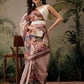 Hiral Fashion Multi Banarasi Silk Blend Floral Digital Printed Saree | Swadesiicart