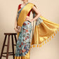 Sky Blue Munga Silk Digital Print Floral Saree with Unstitched Blouse - Hiral Fashion | Swadesiicart