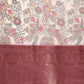 Beige Munga Silk Digital Print Floral Saree with Unstitched Blouse - Hiral Fashion | Swadesiicart