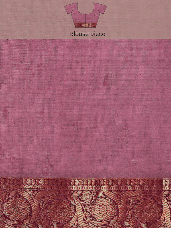 Beige Munga Silk Digital Print Floral Saree with Unstitched Blouse - Hiral Fashion | Swadesiicart