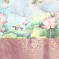 Multicolor Munga Silk Digital Print Floral Saree with Unstitched Blouse - Hiral Fashion | Swadesiicart